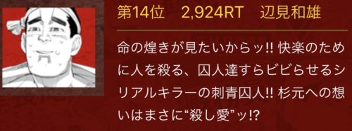 ゴールデンカムイ 人気投票 公式 の順位結果が全然納得いかない件 人気キャラランキング 読書シンドローム